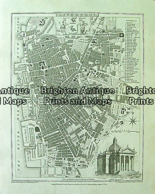 4-200  Liverpool street map  by Moule  c.1840