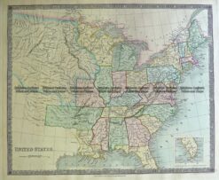 5-054  United States - Eastern by Teasdale  c.1844