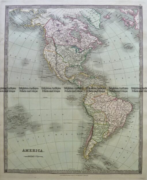 5-055  North & South America by Teasdale  c.1844