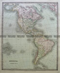 5-055  North & South America by Teasdale  c.1844