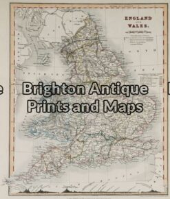 5-141 - England and Wales Downer - circa 1840 Hand coloured steel engraving 21cm X 26cm Condition A+