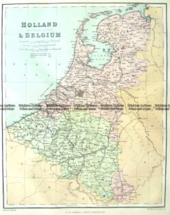 5-158  Holland and Belgium by Chambers  c.1860