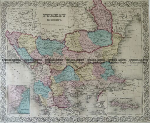 5-161 Turkey (Greece) by Colton  circa 1855