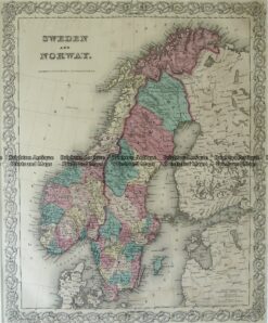 5-163 Sweden and Norway by Colton  circa 1855
