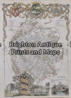 5-164 - England - Herefordshire Hand coloured steel engraving 19cm X 26cm Condition A+