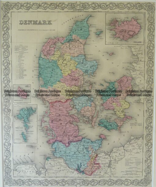 5-165 Denmark  by Colton  circa 1855