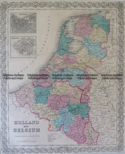 5-166 Holland and Belgium by Colton  circa 1855