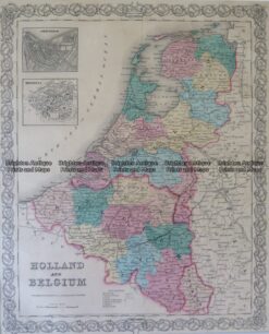 5-166 Holland and Belgium by Colton  circa 1855