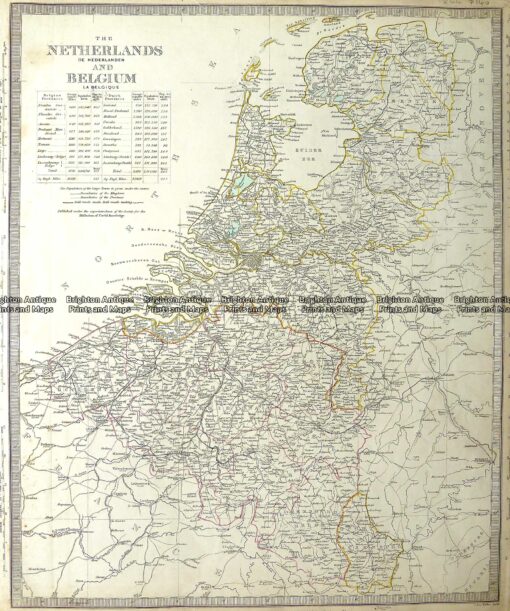 5-167  The Netherlands or Holland and Belgium by S.D.U.K  c.1844