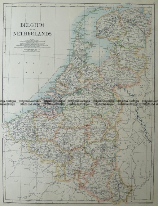 5-168  Belgium and The Netherlands by Johnston  c.1886