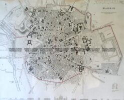 5-178  Madrid street map by S.D.U.K c.1844