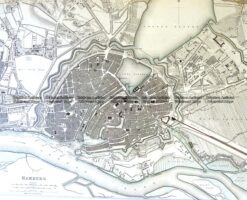 5-180  Hamburg street map by S.D.U.K c.1844