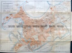 5-184  Egypt - Alexandria street map by Wagner & Debes c.1911