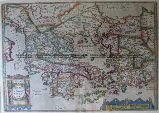 5-191 Greece by Ortelius c.1579