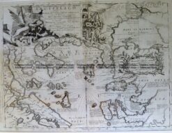 5-192  Turkey and Gallipoli by Coronelli c.1694