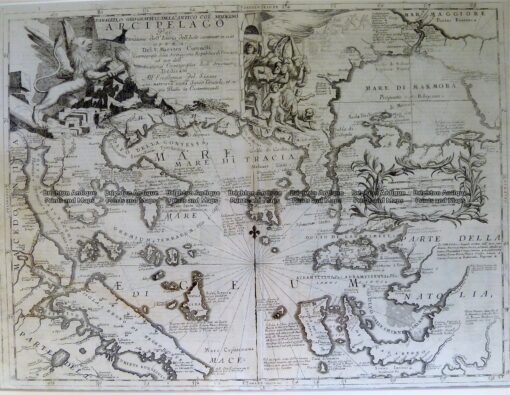 5-192  Turkey and Gallipoli by Coronelli c.1694