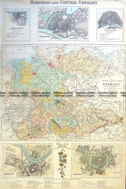 5-225  Germany - Northern & Central by Fullerton  c.1854