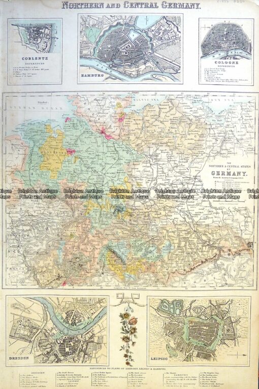 5-225  Germany – Northern & Central by Fullerton  c.1854