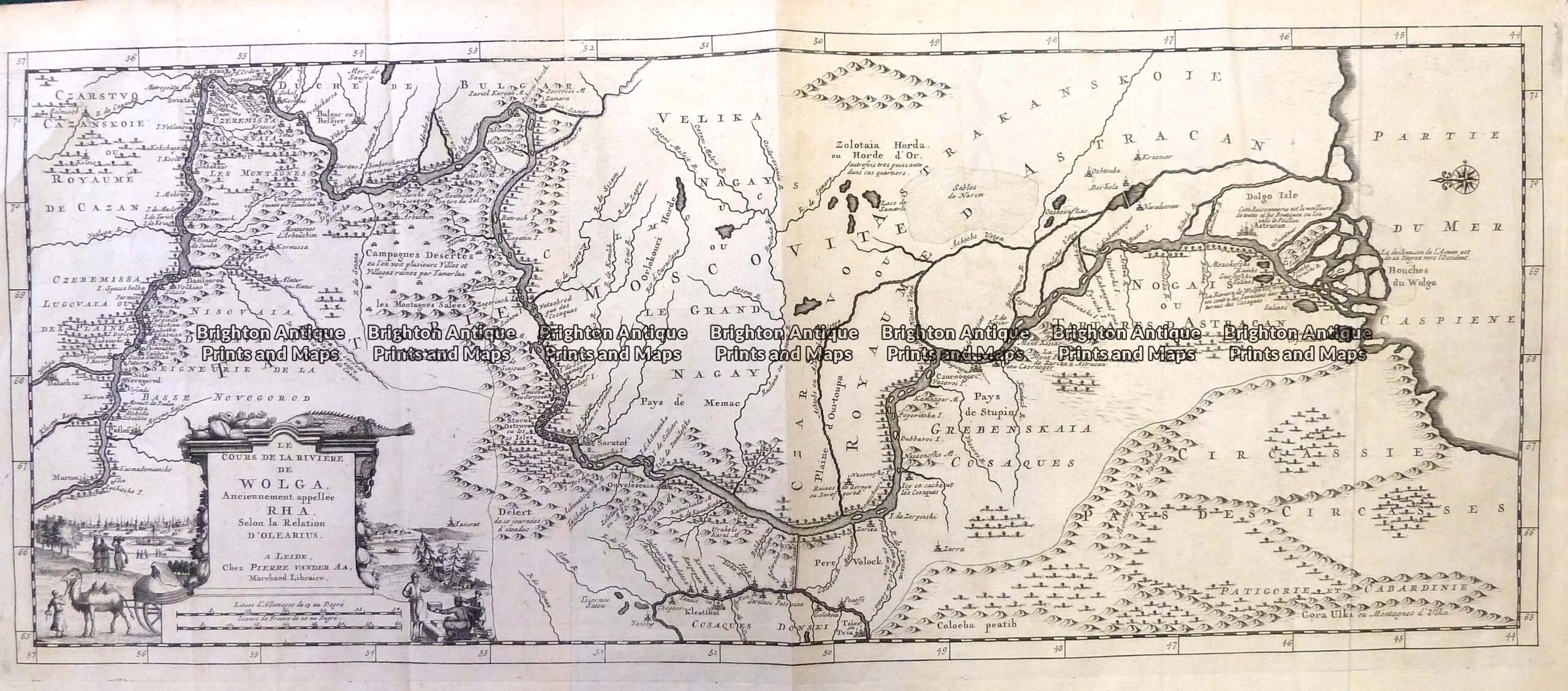 5-228  Russia - Volga River by Vander Aa  c.1725