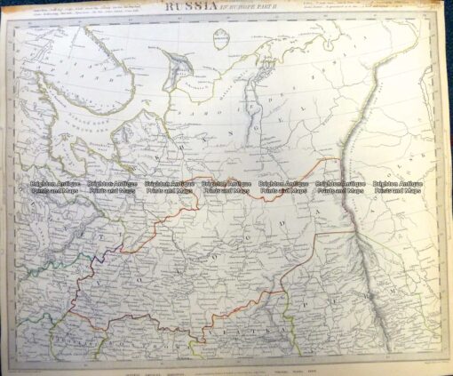 5-236 Russia – Northern region of Russia in Europe by S.D.U.K  c.1844