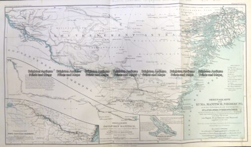 5-240  Russia -Volgagrad and Caspian Sea  by Perthes  c.1859