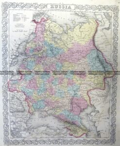 5-242  Russia in Europe  by Colton  c.1856