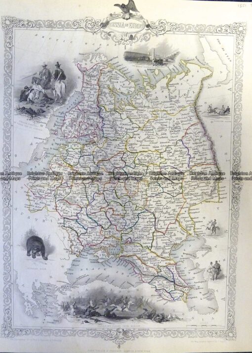5-245  Russia in Europe by Tallis  c.1851