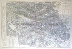 5-256  Paris street map by Letts  c.1883