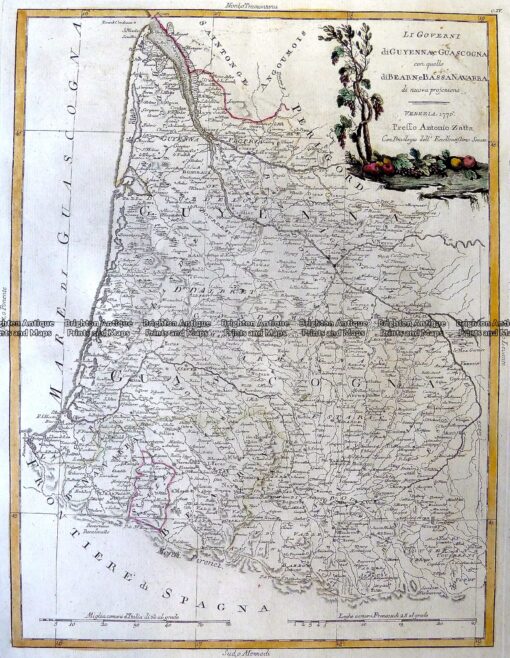 5-258  France – South West by Zatta  c.1776