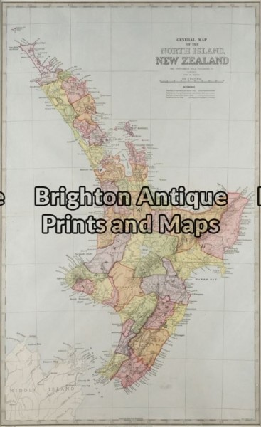7-060 – New Zealand Picturesque Atlas – circa 1886 Chromolithograph 37cm X 60cm Condition A+