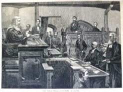 78-029  Ned Kelly trial in Melbourne  c.1880
