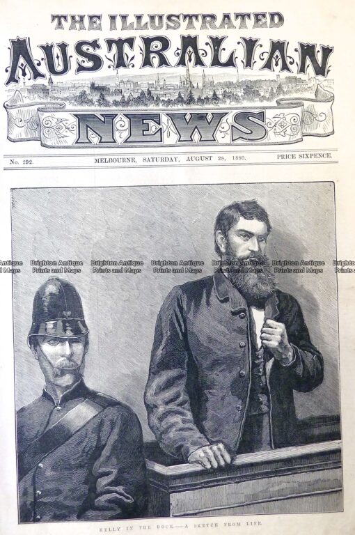 78-030  Ned Kelly in court  c.1880