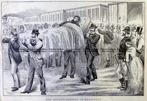 78-031 Ned Kelly arriving in Melbourne  c.1880