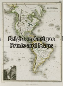 8-171 - North & South America J Thomson - circa 1820 Steel engraving 22cm X 29cm Condition A+