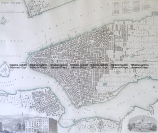 8-196 New York street map by S.D.U.K c.1844