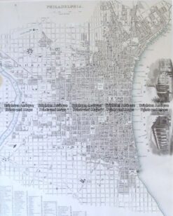 8-198  Philadelphia street map by S.D.U.K. c.1844
