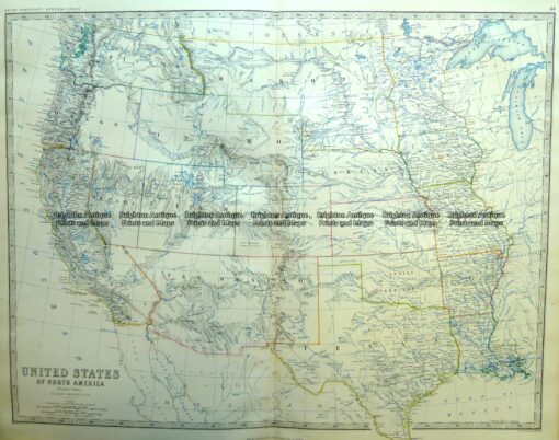 8-199  USA- Western States by Johnston  c.1864