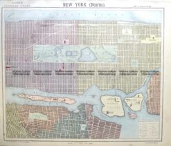 8-200  New York - Central Manhattan by Letts  c.1883