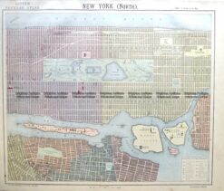 8-200  New York - Central Manhattan by Letts  c.1883