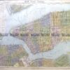 8-201  New York - Lower Manhattan street map by Letts c.1883