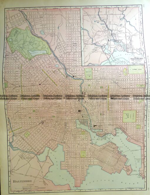 8-801  Baltimore street map c.1898