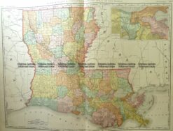 8-806  Louisiana State map  c.1898