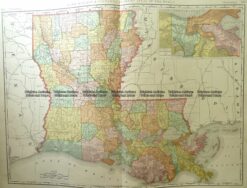 8-806  Louisiana State map  c.1898