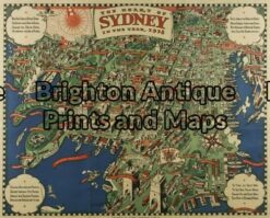 9-072 - Sydney Sydney Morning Herald - circa 1938 Offset printing 59cm X 47cm Condition A+ -   -