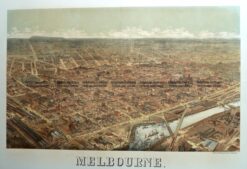 9-151  Melbourne Bird's Eye view by Cooke  c.1882