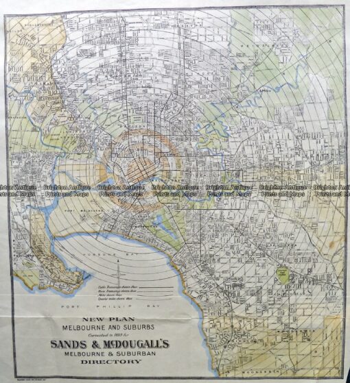 9-156  Melbourne street map by Sands & McDougall 1889