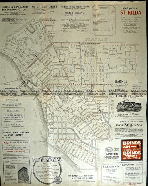 9-162  St Kilda street map c.1920