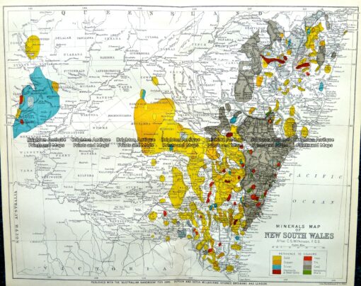 Antique Map 9-810 NSW Mineral Map c.1896 - Brighton Antique Prints and ...