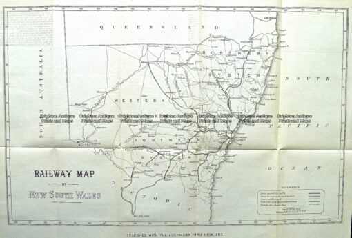 9-811  NSW Railway Map  c.1884