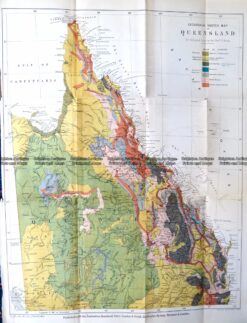 9-823  Queensland Mineral Map  c.1883
